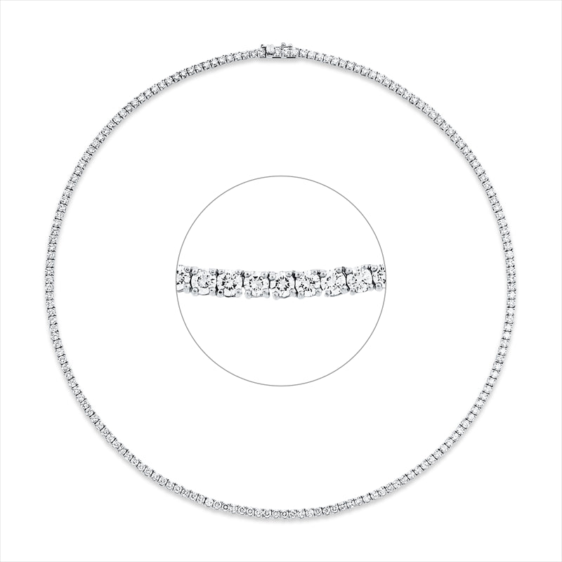 Collier 18 kt WG, 170 Brill. 10,67 ct, TW-si