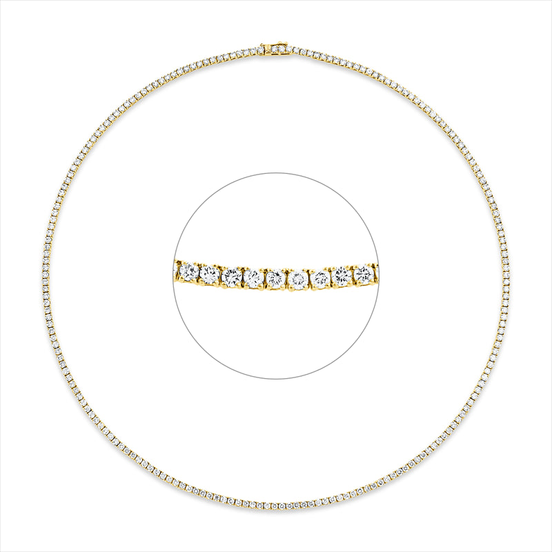 Collier 18 kt GG, 202 Brill. 6,85 ct, TW-si