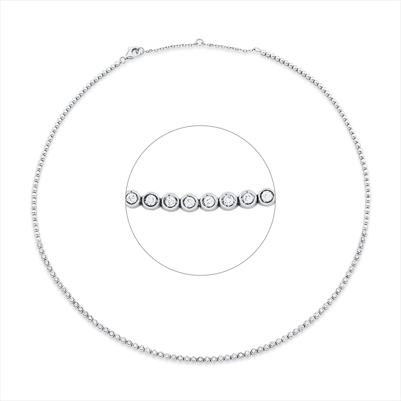 Collier 18 kt WG, 67 Brill. 0,68 ct, TW-si