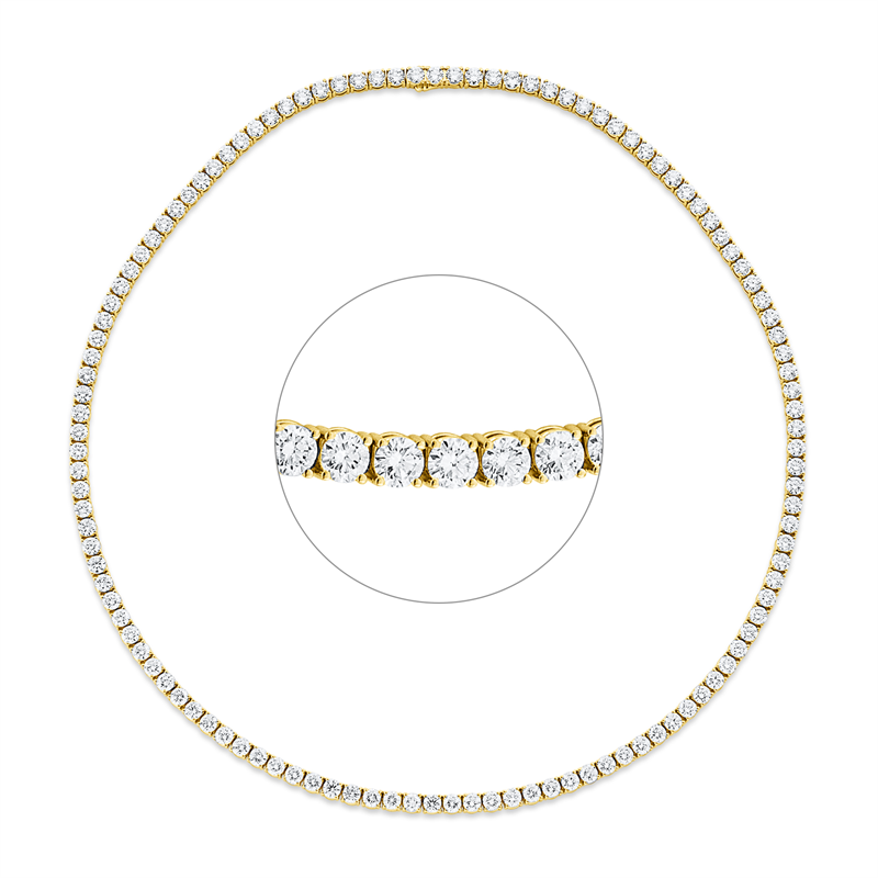 Collier 18 kt GG, Premium Edition, 117 Brill. 16,37 ct, TW-si