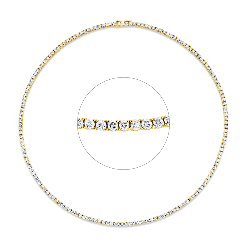 Collier 18 kt GG, Premium Edition, 168 Brill. 8,23 ct, TW-si