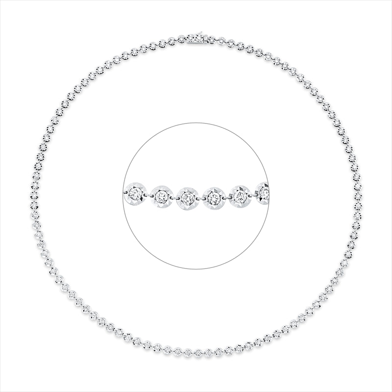 Collier 14 kt WG, 101 Brill. 3,03 ct, TW-si
