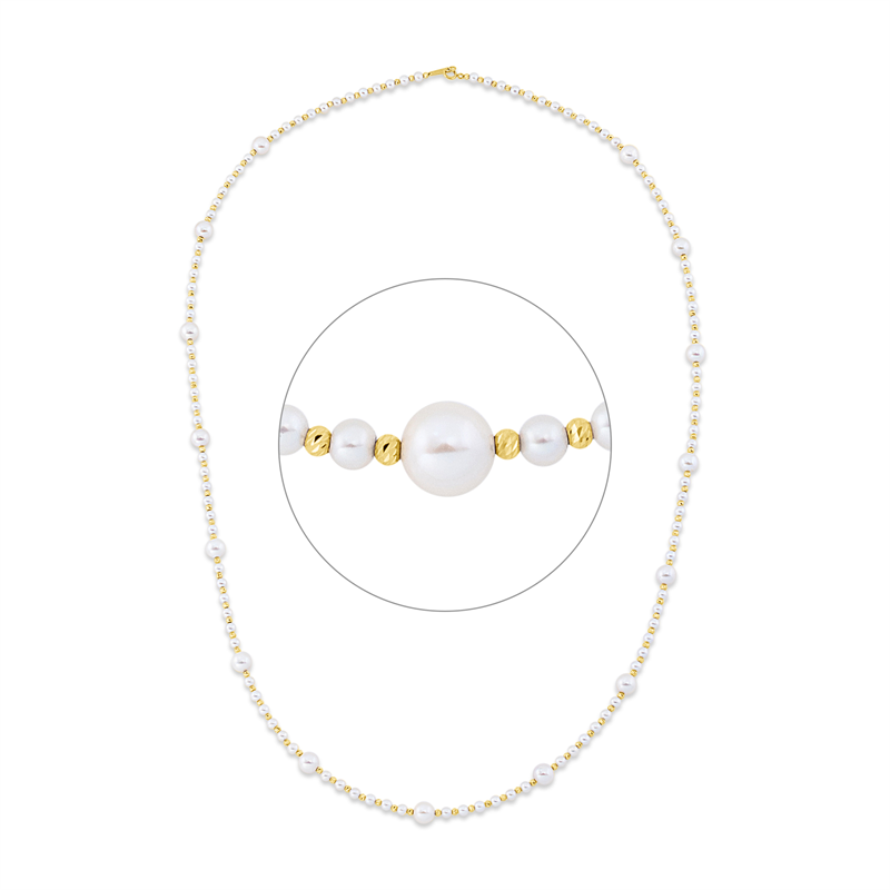 Collier 18 kt GG, 15 SW weiß 5,5 mm, 108 SW weiß 3 mm, L:60,0 cm