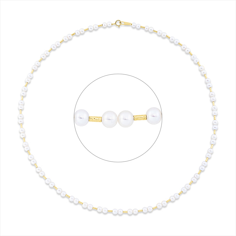 Collier 18 kt GG, 82 SW weiß 3,5 mm, L:40,0 cm