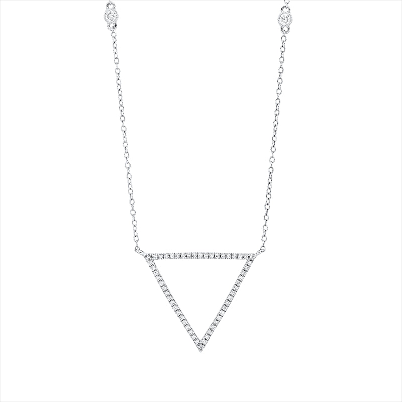 Collier 18 kt WG, 58 Brill. 0,25 ct, TW-si