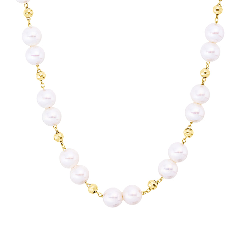 Collier 18 kt GG, mit ZÖ 40,6 cm, 18 SW weiß 3,5 mm, L:45,7 cm