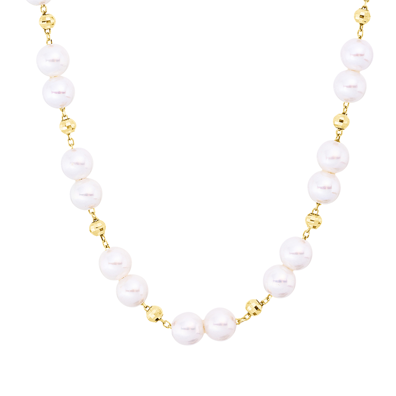 Collier 18 kt GG, mit ZÖ 40,6 cm, 18 SW weiß 3,5 mm, L:45,7 cm