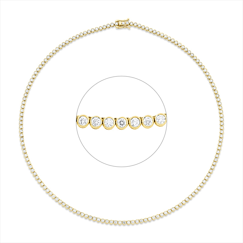 Collier 18 kt GG, 151 Brill. 4,90 ct, TW-si