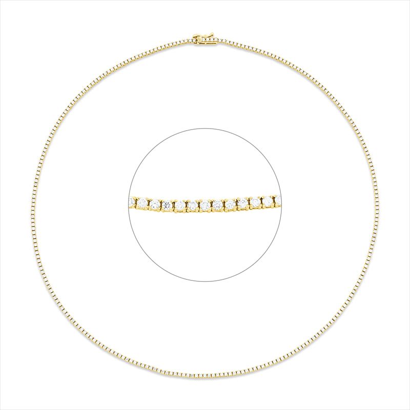 Collier 18 kt GG, 262 Brill. 2,30 ct, TW-si