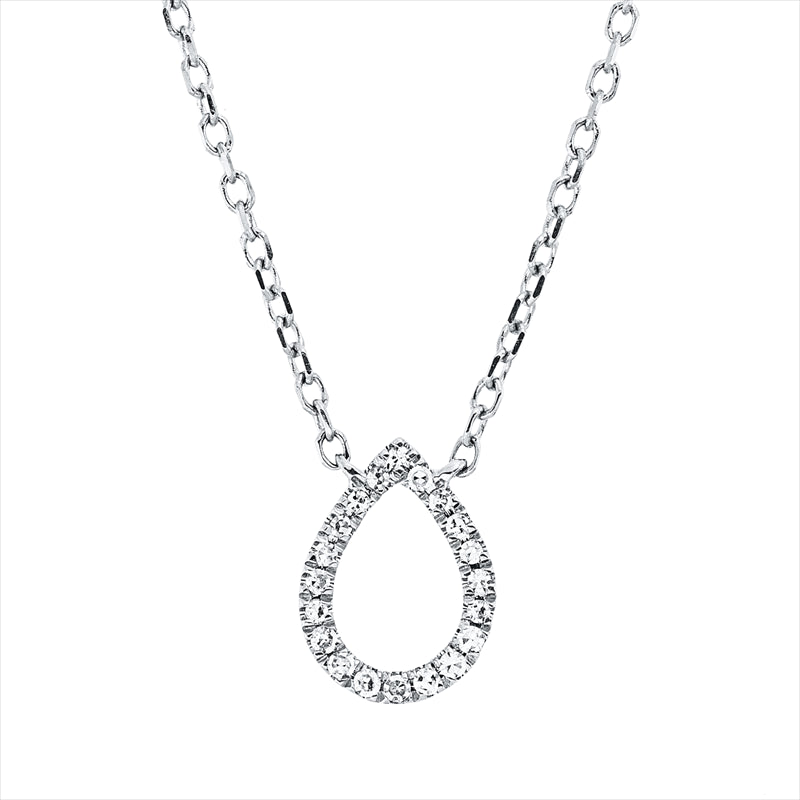 Collier 18 kt WG, mit ZÖ 40 cm + 42 cm, 20 Dia. 0,04 ct, TW-si