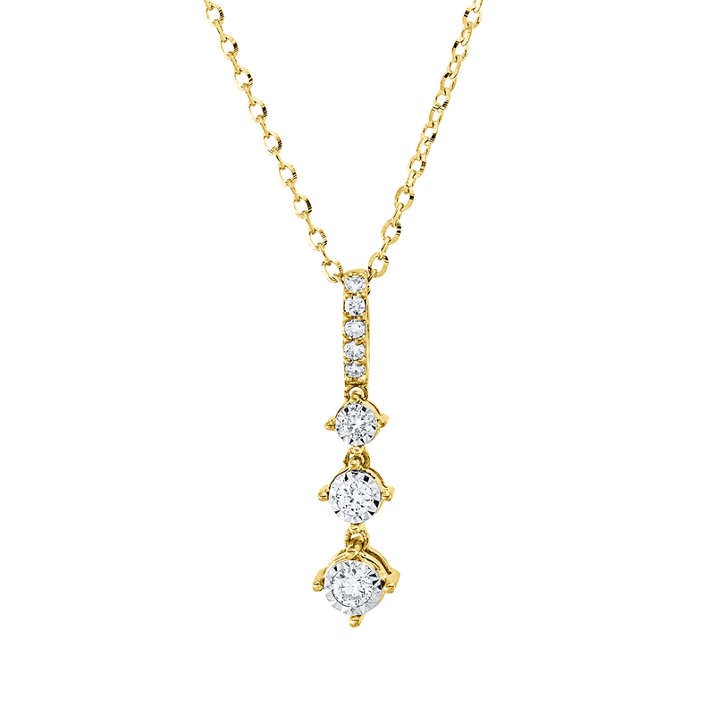 Collier 18 kt GG+WG, mit ZÖ 41 cm, 43 cm, 2 Brill. 0,04 ct, TW-si, 1 Brill. 0,02 ct, TW-si, 5 Brill. 0,02 ct, TW-si