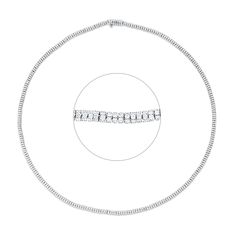 Collier 18 kt WG, 1745 Brill. 14,45 ct, TW-vsi
