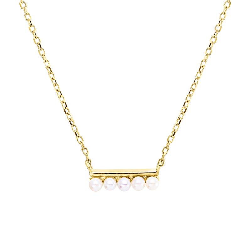 Collier 18 kt GG, mit ZÖ 40 cm + 42 cm, 5 SW weiß 2 mm