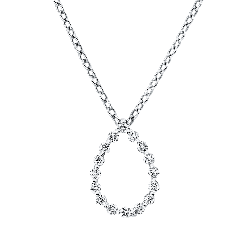 Collier 18 kt WG, 16 Brill. 0,17 ct, F/TW-si