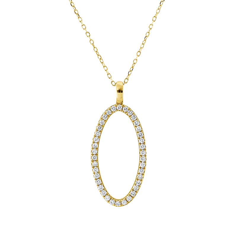 Collier 18 kt GG, mit ZÖ 40 cm + 42.5cm, 7 Brill. 0,04 ct, TW-si, 30 Brill. 0,15 ct, TW-si