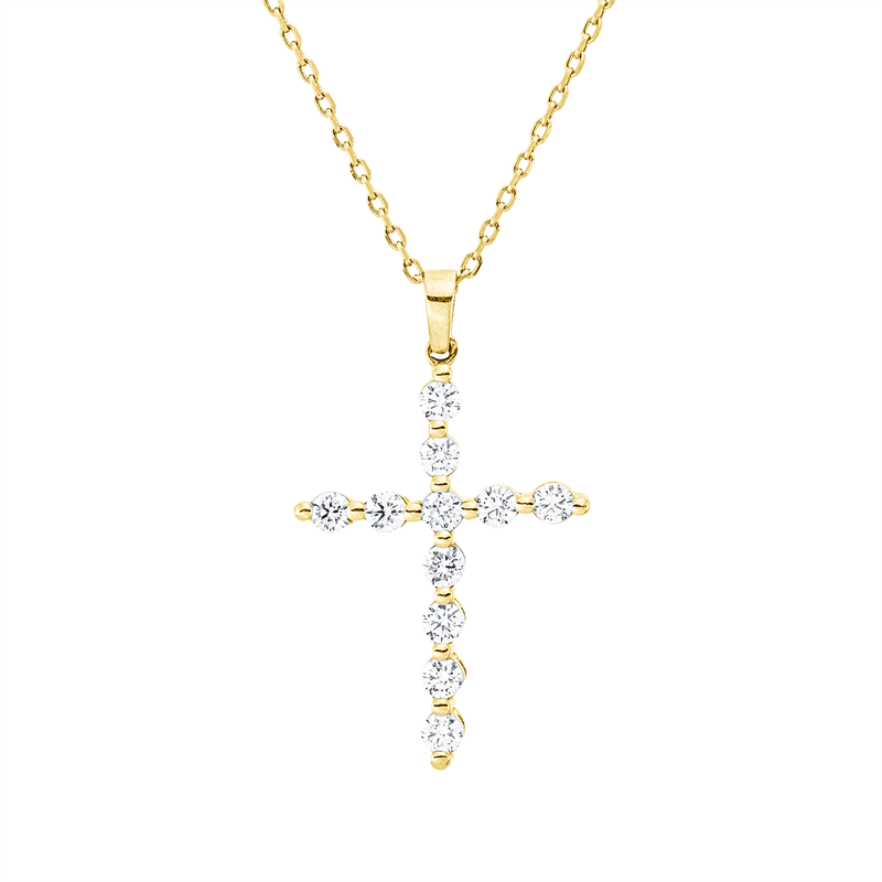 Collier 18 kt GG, 11 Brill. 0,50 ct, F-si