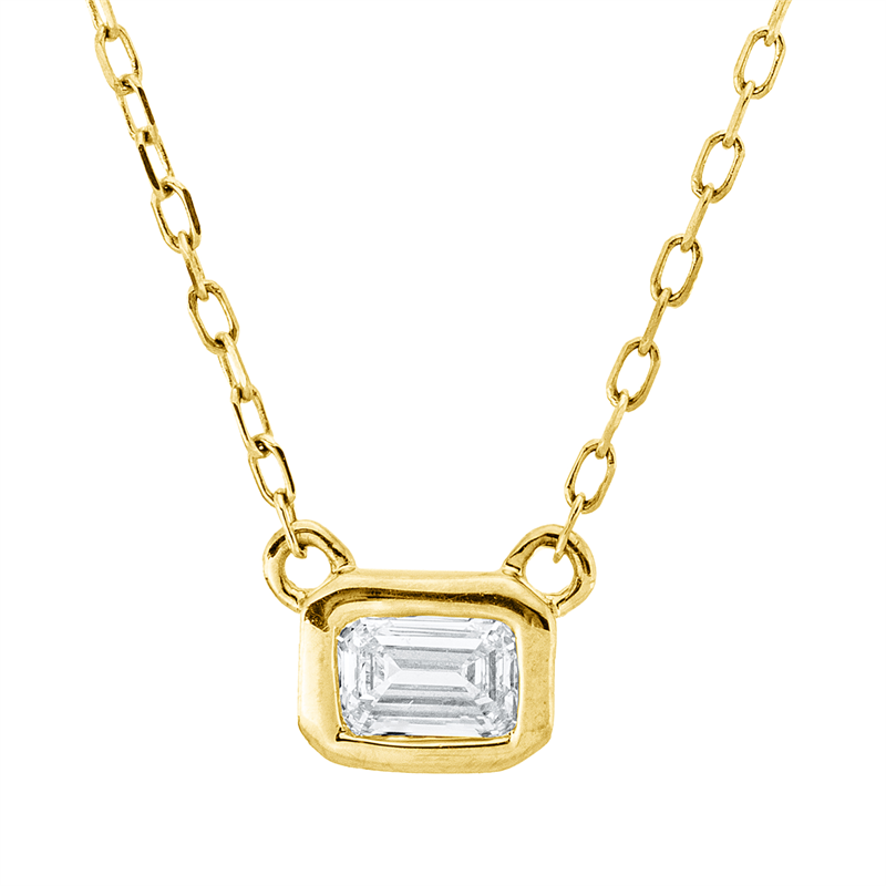 Collier 18 kt GG, mit ZÖ 40 cm + 42,5 cm, 1 Sm.schliff 0,17 ct, TW-si