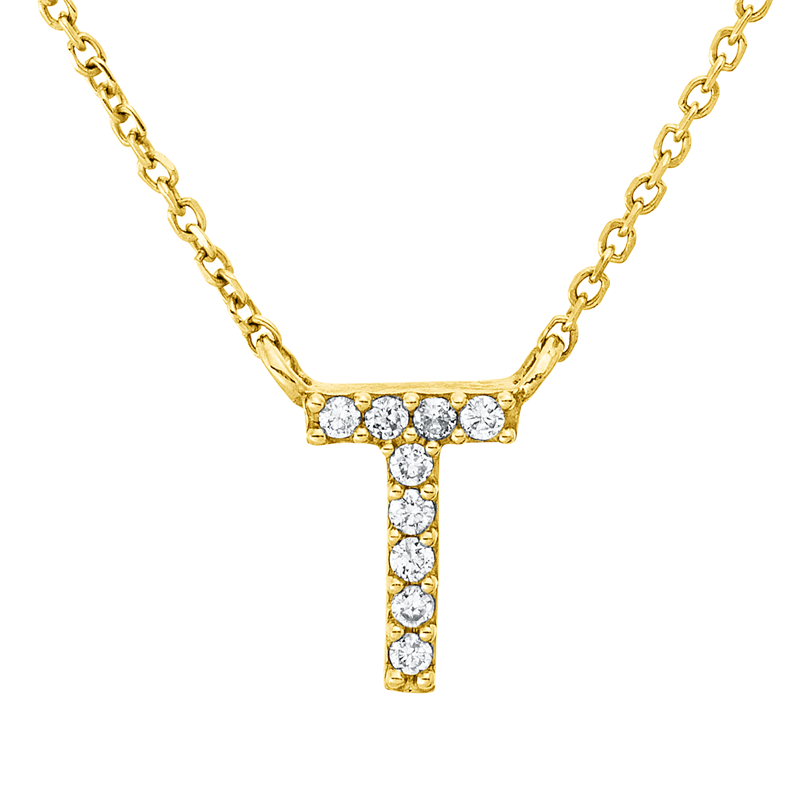 Collier 18 kt GG, 9 Brill. 0,03 ct, TW-pi