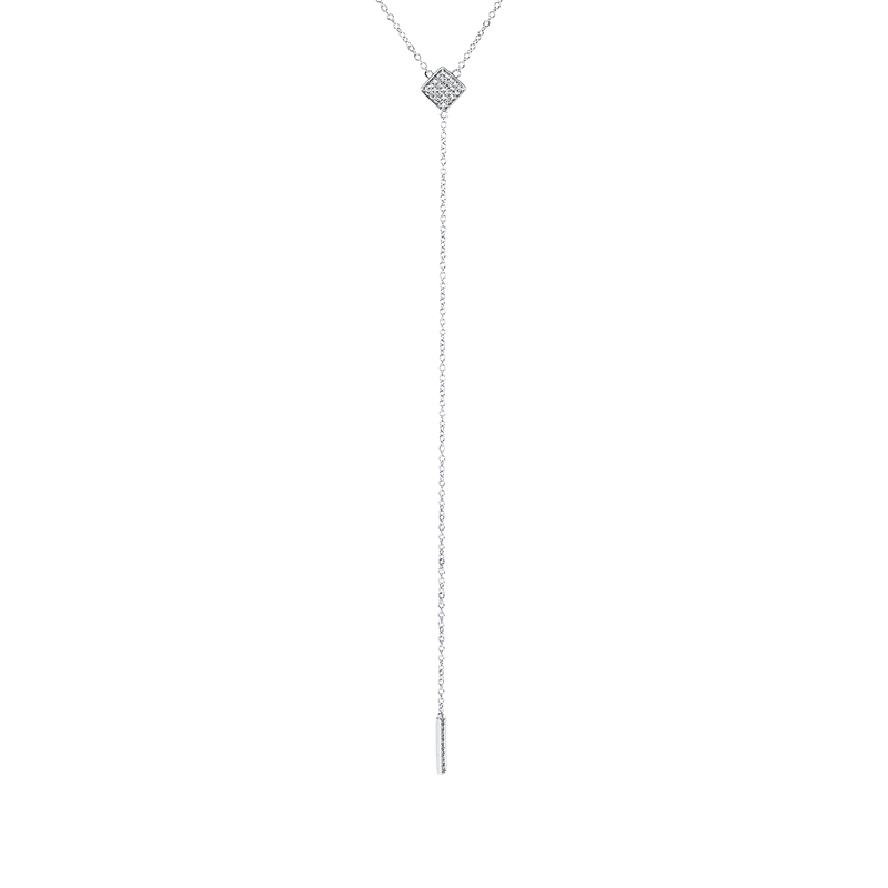 Collier 18 kt WG, 35 Dia. 0,08 ct, TW-si