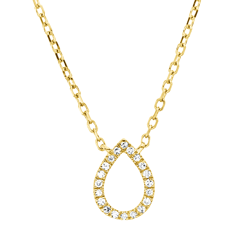 Collier 18 kt GG, mit ZÖ 40 cm + 42 cm, 20 Dia. 0,04 ct, TW-si