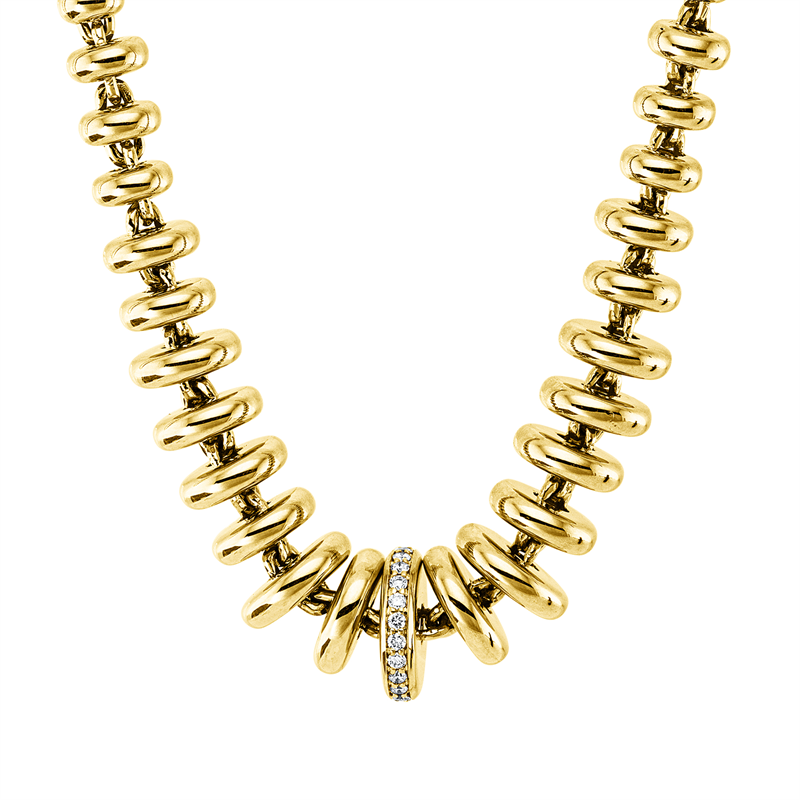 Collier 18 kt GG, 23 Brill. 0,12 ct, TW-pi
