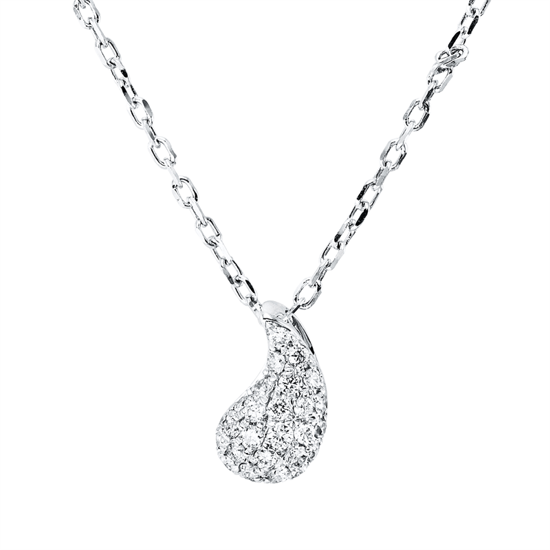 Collier 18 kt WG, 28 Brill. 0,25 ct, I-si