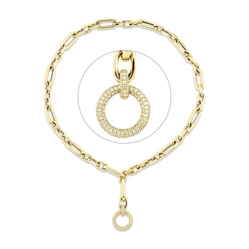 Collier 18 kt GG, 156 Brill. 0,57 ct, TW-si