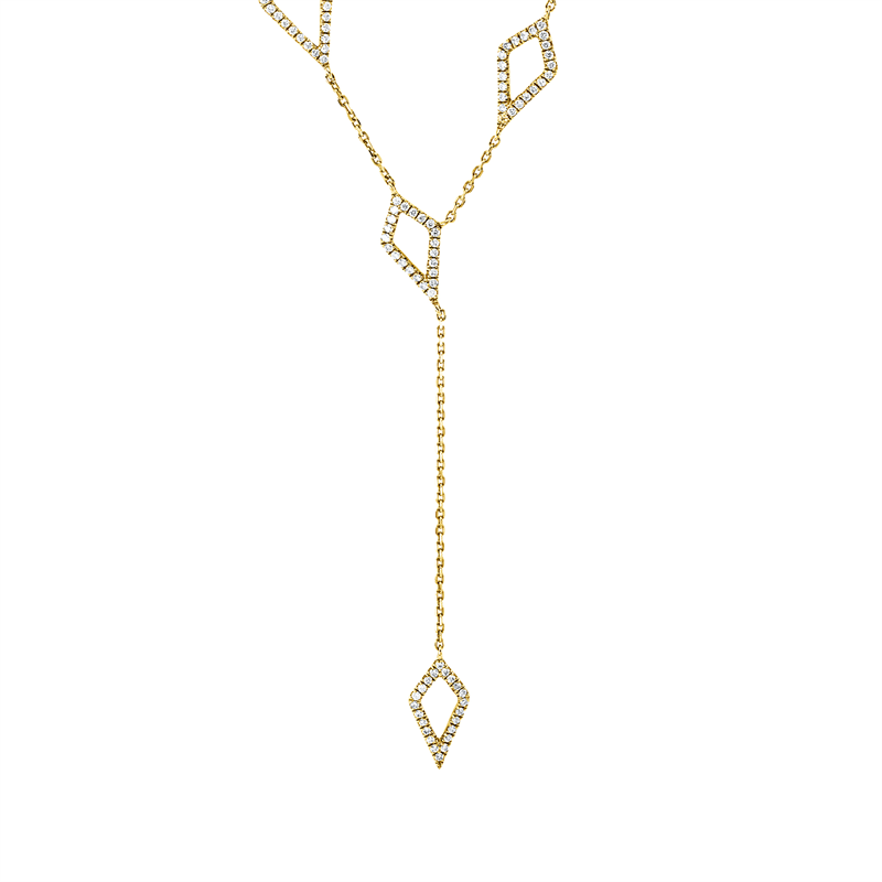 Collier 18 kt GG, mit ZÖ 40,5 cm + 42,5 cm, 94 Brill. 0,37 ct, TW-si