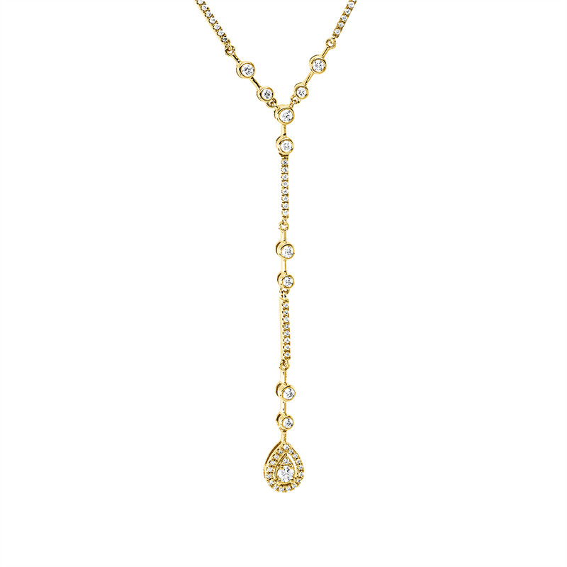Collier 18 kt GG, 44 Brill. 0,42 ct, TW-si, 81 Brill. 0,21 ct, TW-si