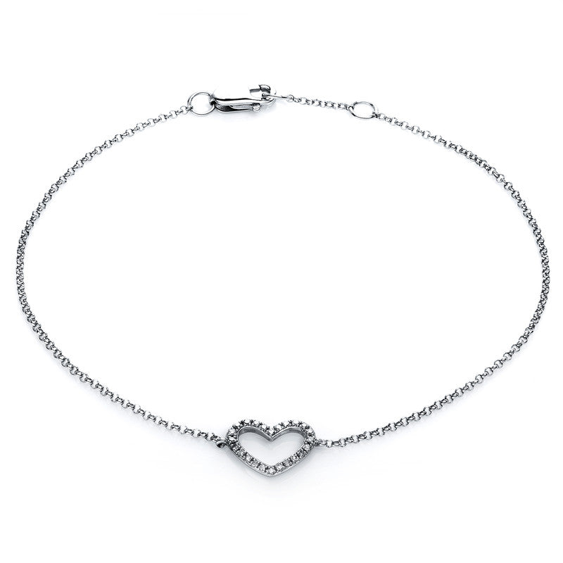 Armband 14 kt WG, 24 Brill. 0,07 ct, TW-si
