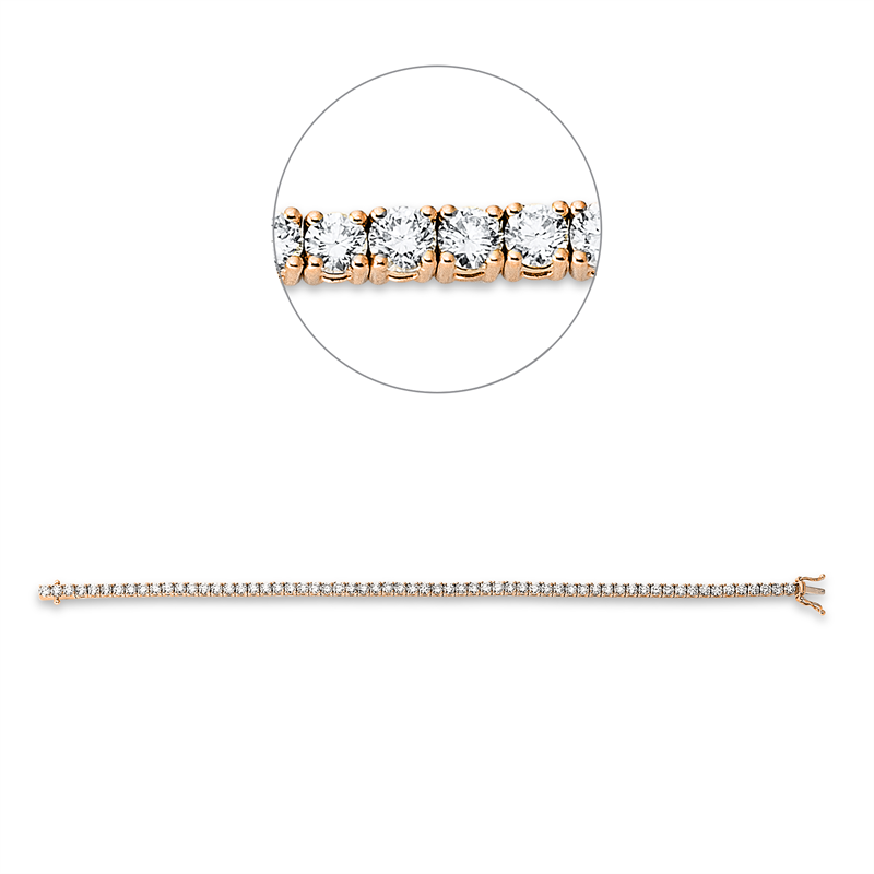 Armband 18 kt RG+WG, 62 Brill. 5,31 ct, TW-si