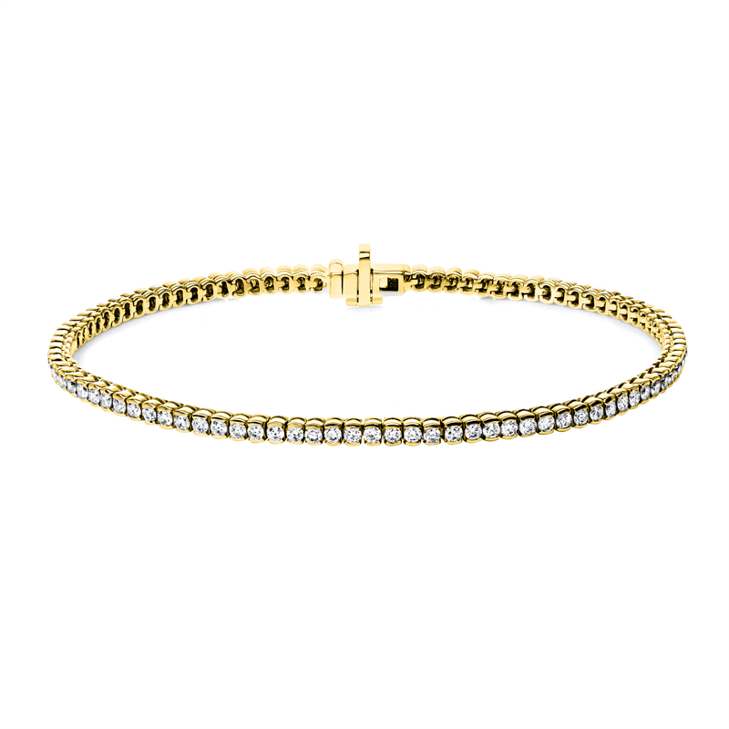 Armband 18 kt GG, 96 Brill. 2,00 ct, TW-si