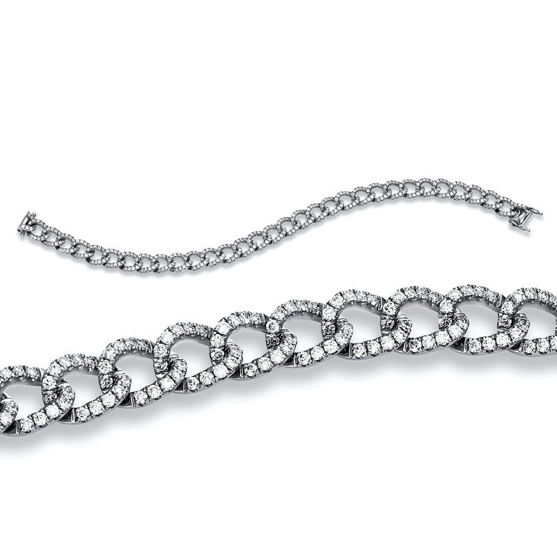 Armband 18 kt WG, 386 Brill. 2,91 ct, TW-si