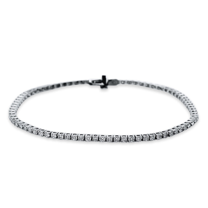 Armband 18 kt WG, 80 Brill. 2,00 ct, TW-si
