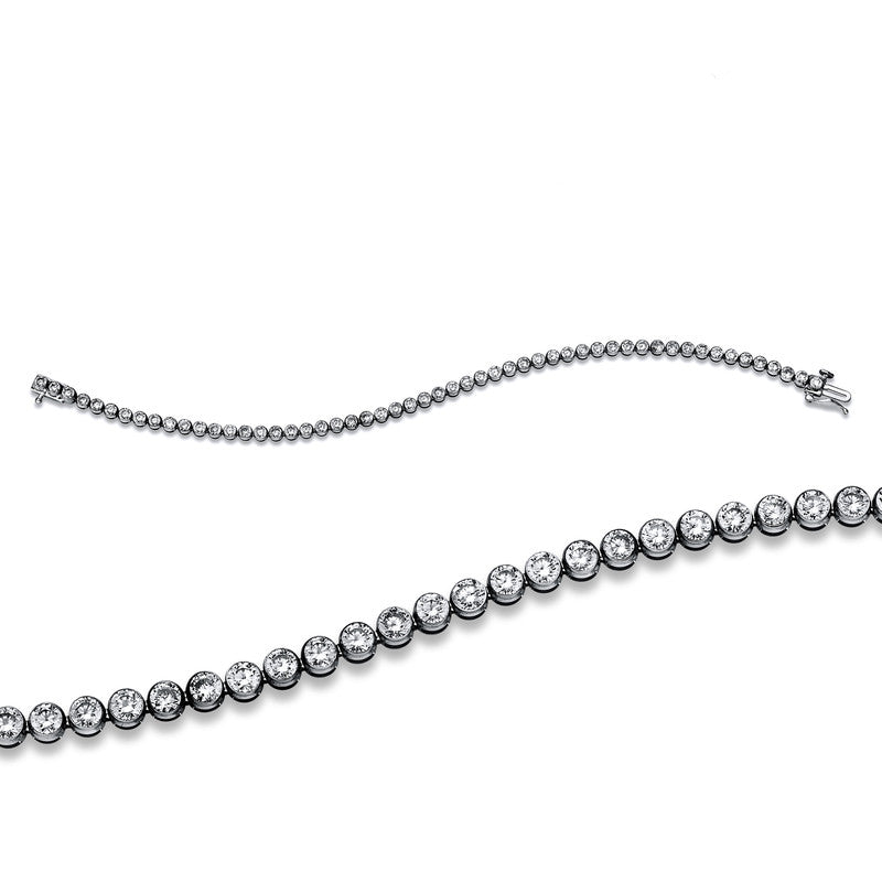 Armband 14 kt WG, 59 Brill. 4,00 ct, TW-si