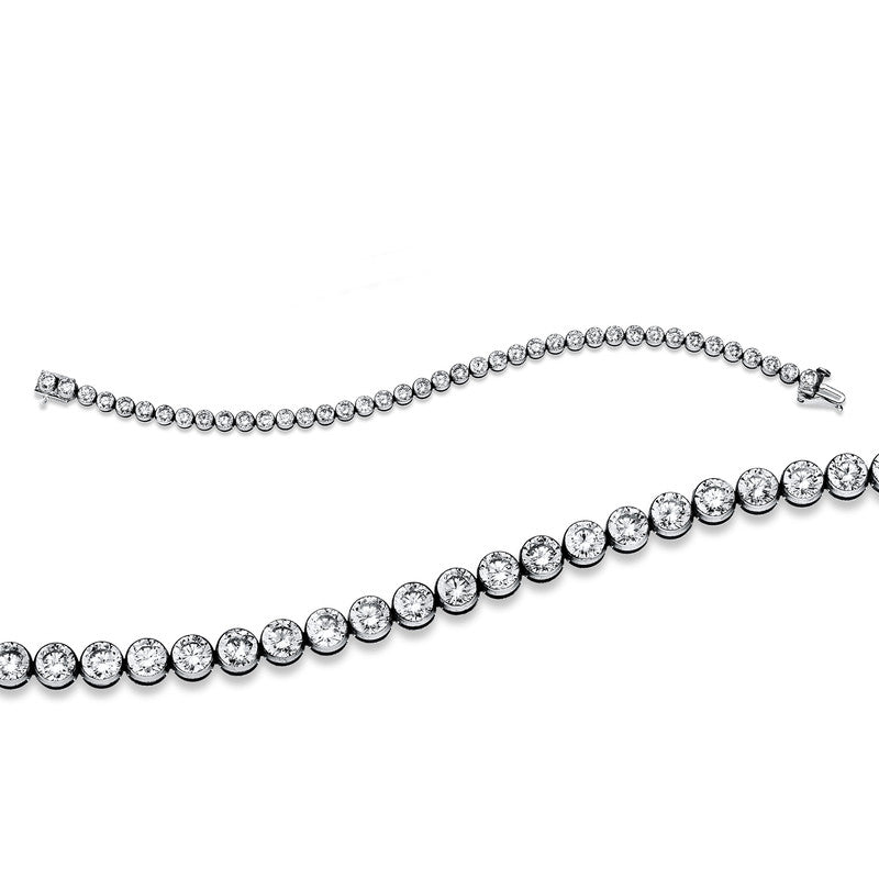 Armband 14 kt WG, 40 Brill. 10,00 ct, TW-si