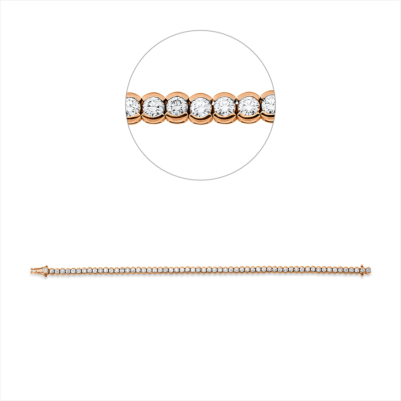 Armband 18 kt RG, 60 Brill. 3,87 ct, TW-si