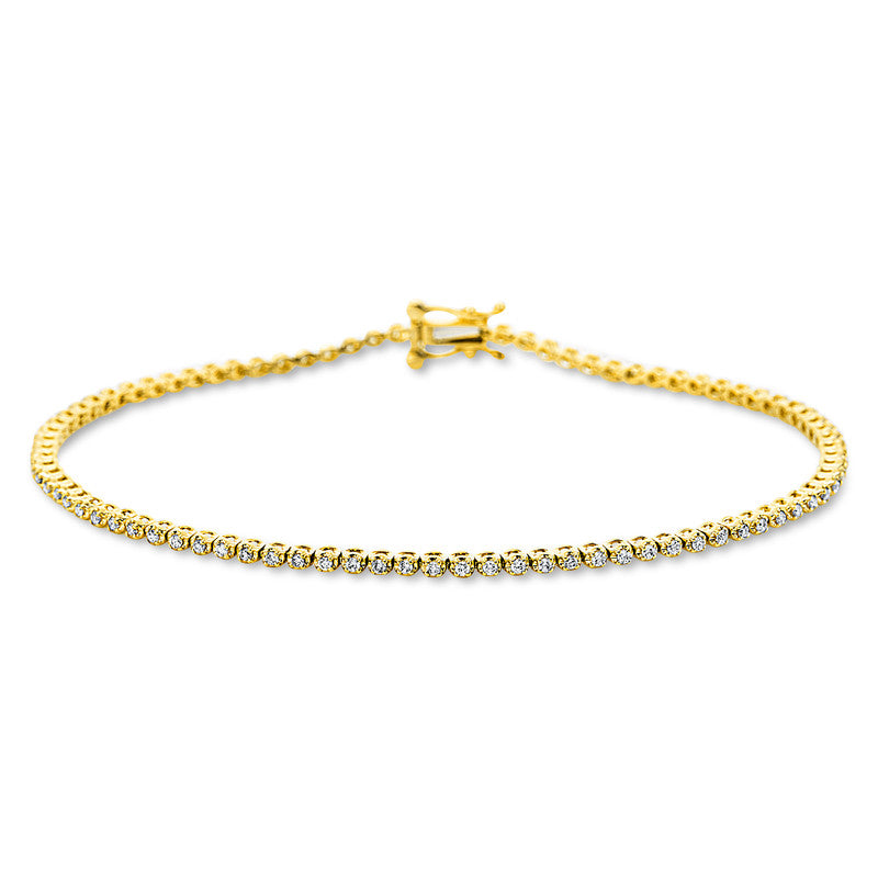 Armband 18 kt GG+WG, 87 Brill. 0,45 ct, TW-si