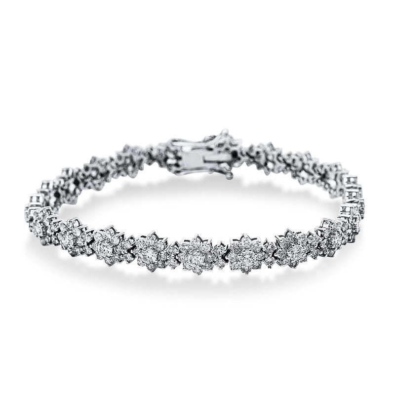 Armband 18 kt WG, 21 Brill. 2,37 ct, TW-si, 207 Brill. 5,49 ct, TW-si