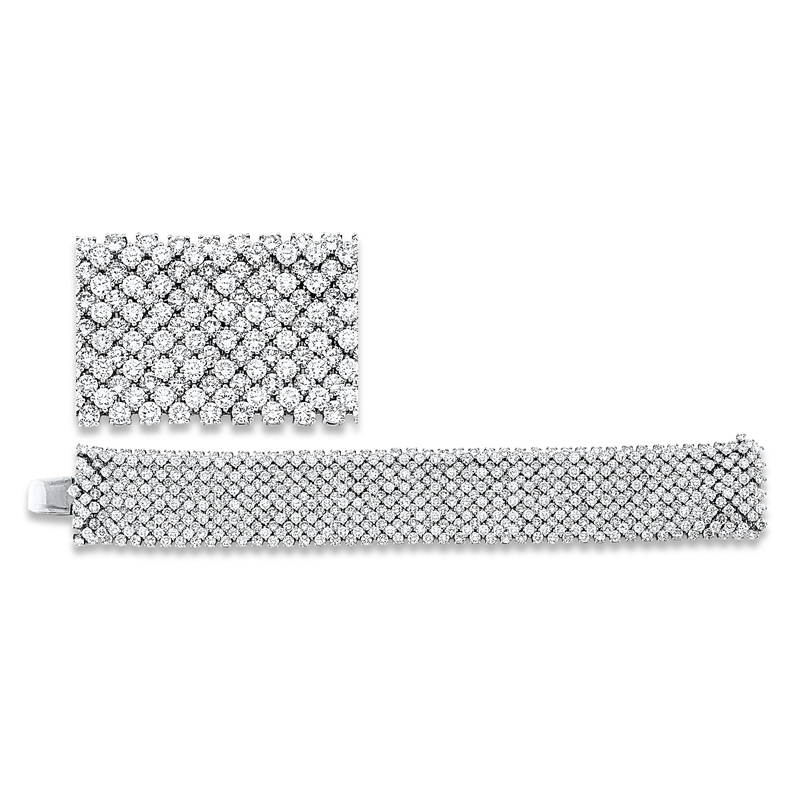 Armband 18 kt WG, 586 Brill. 50,26 ct, TW-vsi/si