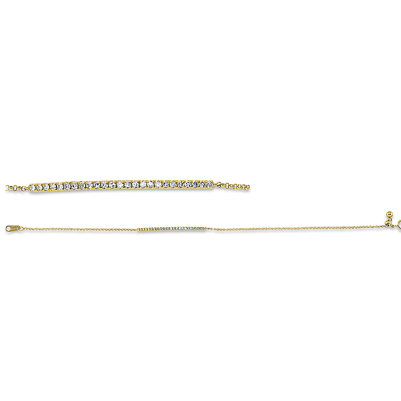 Armband 18 kt GG, 25 Dia. 0,16 ct, W-si