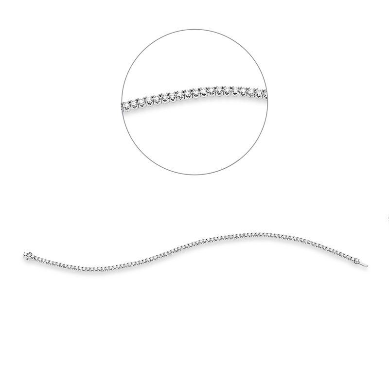 Armband 18 kt WG, With American Lock, 91 Brill. 2,05 ct, TW-si