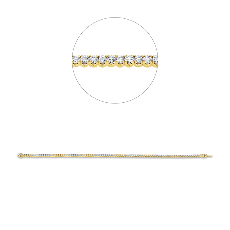 Armband 18 kt GG, With American Lock, 88 Brill. 2,50 ct, TW-si