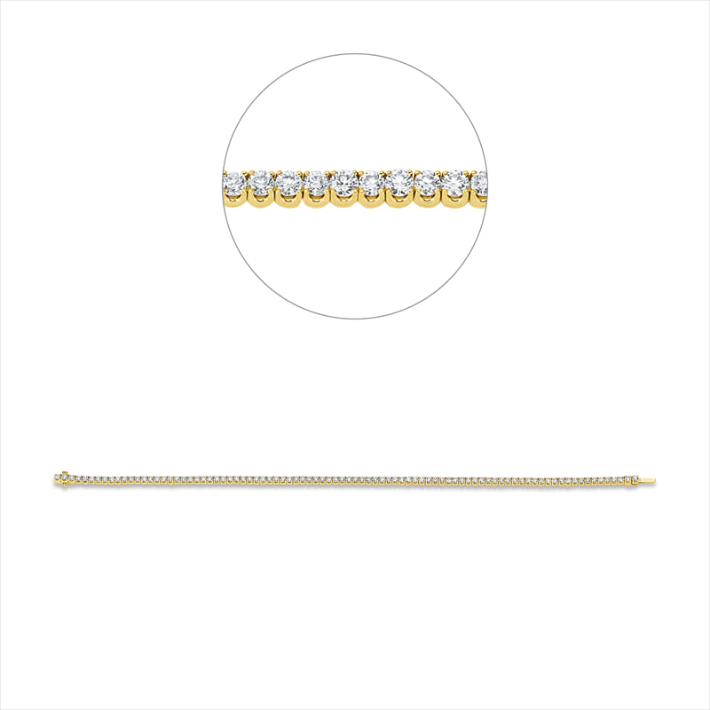 Armband 18 kt GG, With American Lock, 88 Brill. 2,50 ct, TW-si