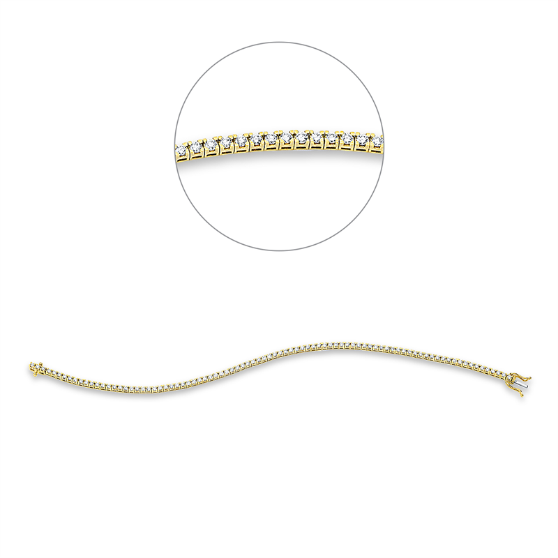 Armband 18 kt GG+WG, 87 Brill. 1,50 ct, TW-si