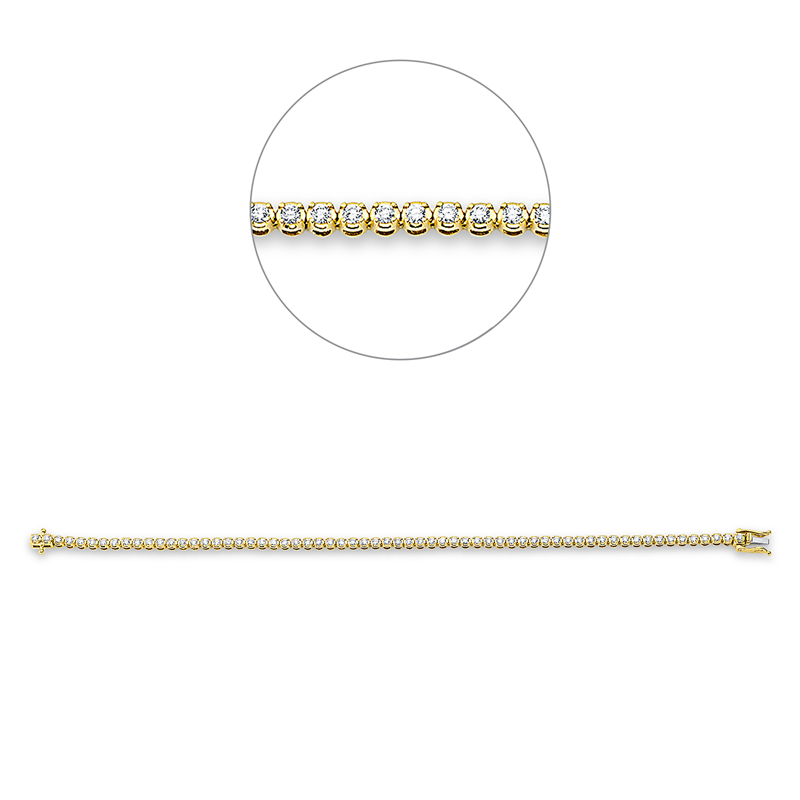 Armband 18 kt GG+WG, 63 Brill. 1,51 ct, TW-si