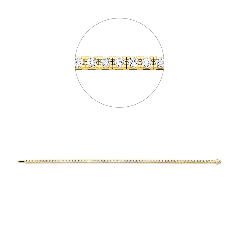 Armband 18 kt GG+WG, 67 Brill. 2,50 ct, TW-si