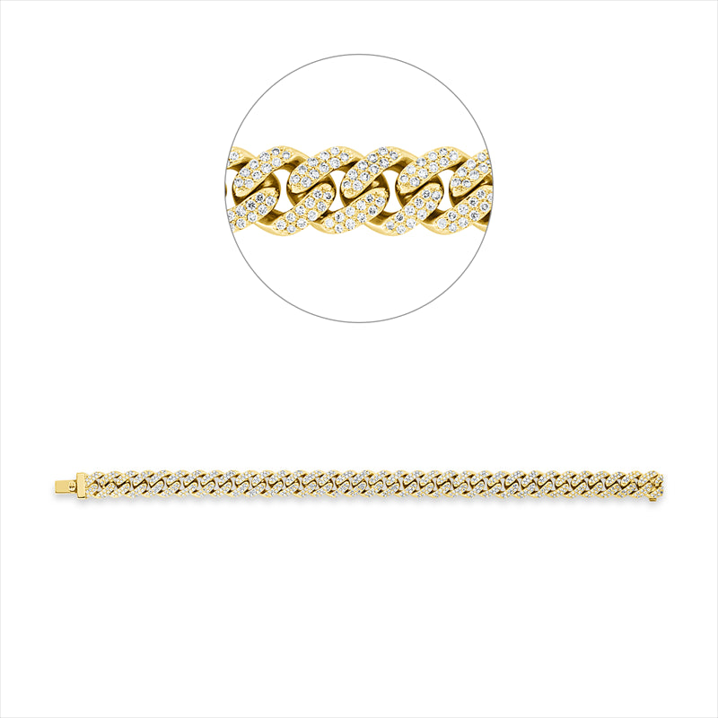 Armband 18 kt GG+WG, 686 Brill. 3,01 ct, TW-si