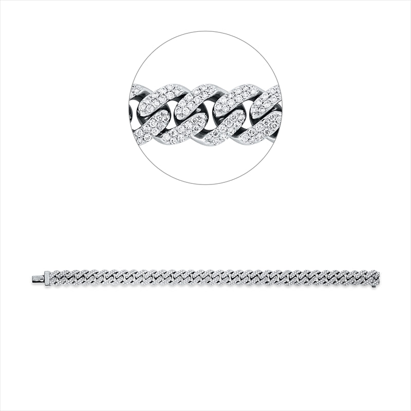 Armband 18 kt WG, 686 Brill. 3,01 ct, TW-si