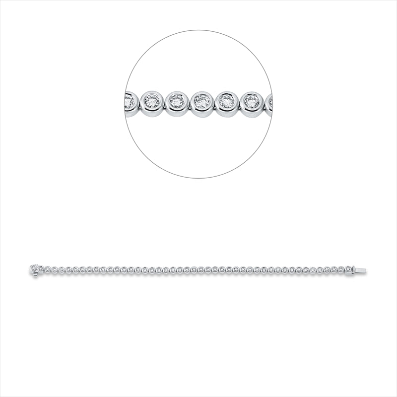 Armband 18 kt WG, With American Lock, 46 Brill. 2,00 ct, TW-si